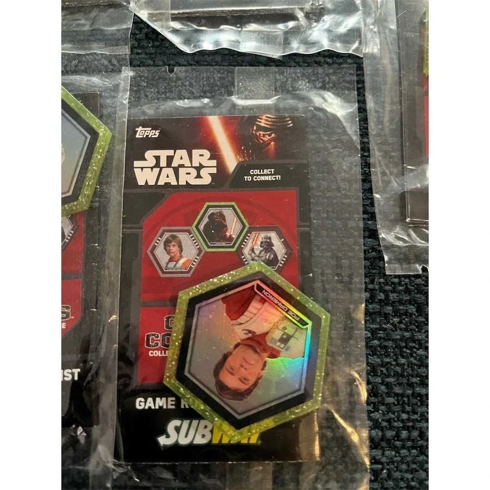 Topps Star Wars Galactic Connexions Subway Promo Disc Lot 5‎ Sealed Packs